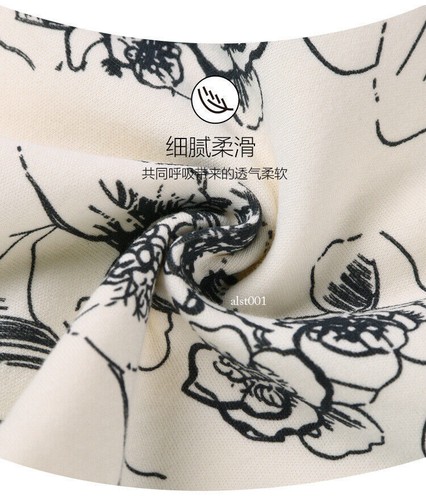Women's 100% Pure Coton Pajamas Set Floral Printed Sleepwear 2 Pcs Pants Suit - 第 6/25 張圖片