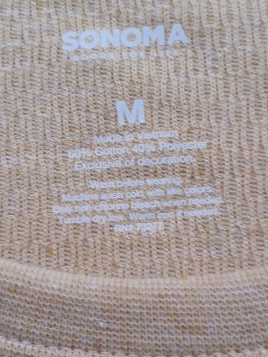 Sonoma Men's NWT Med "Spun Gold" Crew Neck Pullover Thermal Shirt - Picture 6 of 6
