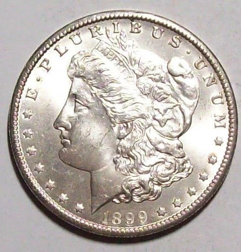 1899-O  MORGAN DOLLAR  Heavy Die Crack  Very Choice BU #16C59 .900 FINE SILVER