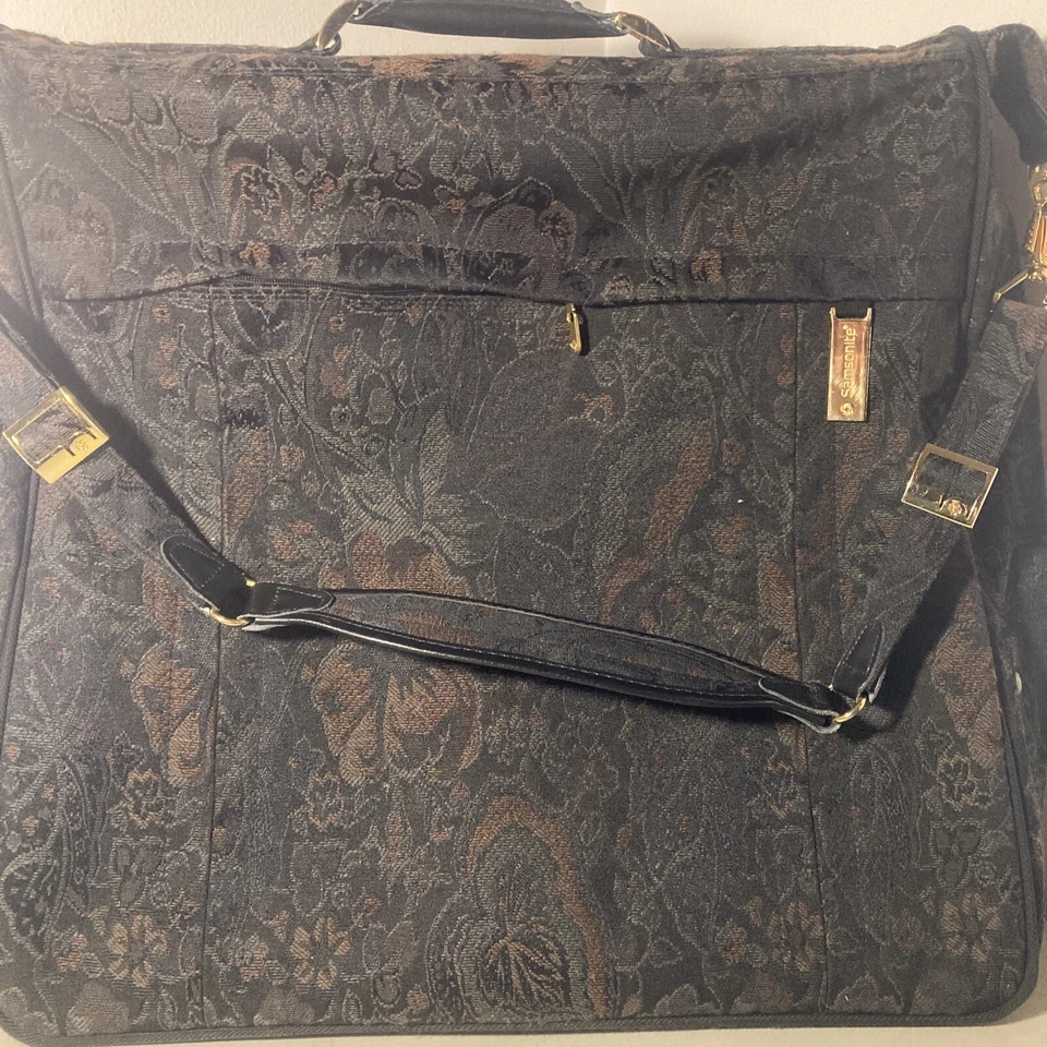 Винтажная дорожная сумка Samsonite Esteem 1992 гобелен с цветочным рисунком 23x22x7 дюймов сумка для одежды с цветочным рисунком - Изображение 2 из 4