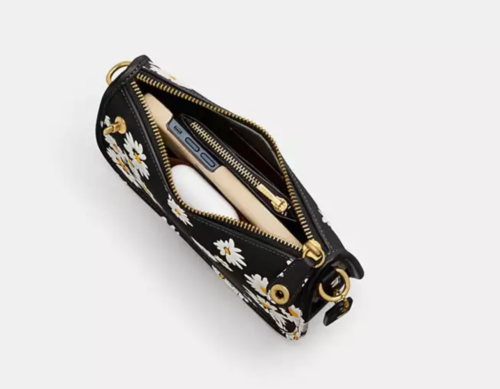 NWT Coach Swinger 20 Floral Daisy CR509 Black Leather Shoulder Bag ORIG PKG - Picture 9 of 10