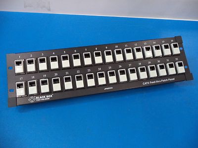 BLACKBOX, FEED-THROUGH CAT-5 UNSHIELDED 32 PORT PATCH PANEL, JPM802A-LOT OF 7