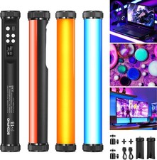 3Pack RGB LED Video Light Stick Wand,3200K 8500K Magnetic Photography Tube Li...