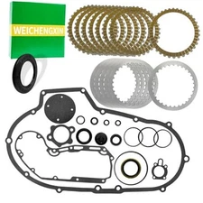Clutch Steel Plate & Clutch Friction Plates Kit Compatible with Sportster 1200 
