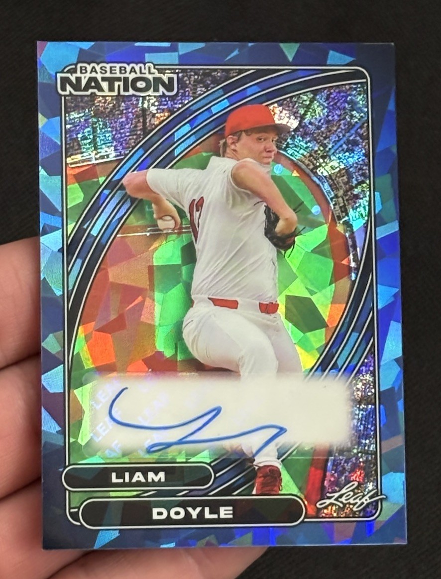Liam Doyle Auto /10 Blue - 2026 Leaf Baseball Nation