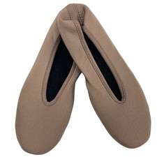 Isotoner Impressions Ballet Slippers Womens 9.5-10.5 Brown Copper Satin Gift Box