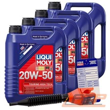 4x 5 L = 20 LITER LIQUI MOLY TOURING HIGH TECH 20W-50 MOTOR-ÖL MOTOREN-ÖL 4x 5 L = 20 LITER LIQUI MOLY TOURING HIGH TECH 20W-50 MOTOR-ÖL MOTOREN-ÖL