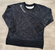 LuLaRoe Hannah Crew Neck Light Weight Sweatshirt Top Medium Black EUC Halloween