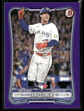 2026 Bowman Baseball Ernie Clement #8 Purple Border Paper 080/250