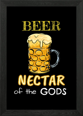 Bier Nektar der Götter Gerahmtes Wandbild Poster Leinwanddruck Bild