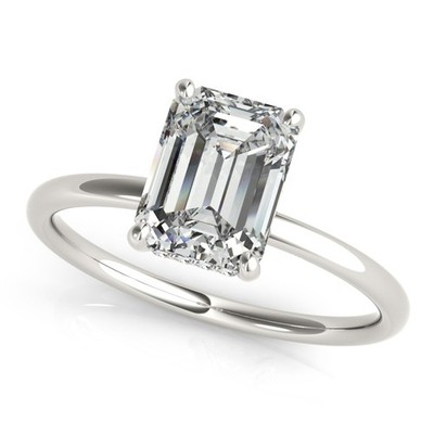 DE/VS 2,50 kt im Labor gezüchteter Smaragdschliff Diamant versteckter Halo Verlobungsring Platin