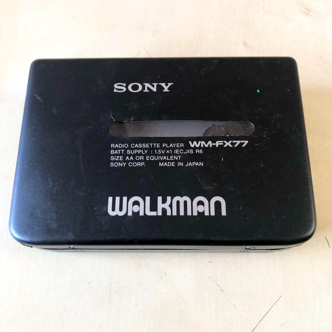 Sony Walkman WM-FX77 Cassette Player Radio for Parts or Repair AS-IS