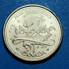2000 PRIDE January CANADA Millennium 25 CENTS QUARTER Combined Ship