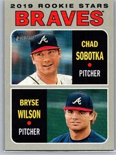Chad Sobotka / Bryse Wilson 2019 Topps Heritage Atlanta Braves 444 RC