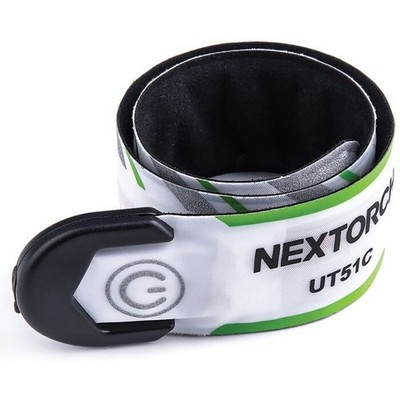 Nextorch UT51C Safety Slap Bracelet With Green Blue & Orange LEDs, Rechargeable