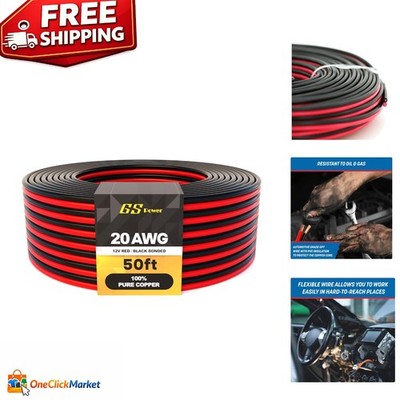 High-Performance 50ft 20 Gauge OFC Wire - Ideal for DIY Automotive & Electronics
