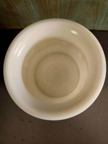VTG Randall Milk Glass Vase Bowl Square Block Round Deep White Beautiful Spring - Picture 4 of 6