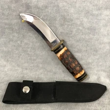 Steel Warrior 7.5" Bowie Knife W Nylon Sheath 440 Stainless SW-Croc Bone Handle