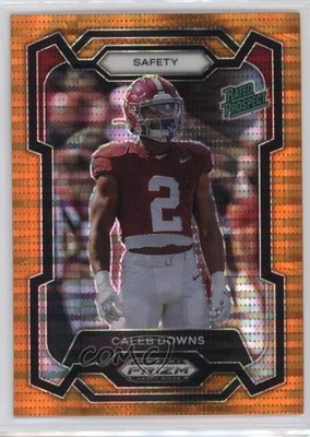 2024 Prizm Draft Picks Rated Prospect Orange Pulsar 29/49 Caleb Downs #186 0j3l