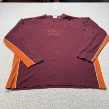 Varsity Classics Men s Virginia Tech Hokies Crewneck Long Sleeve Maroon XL