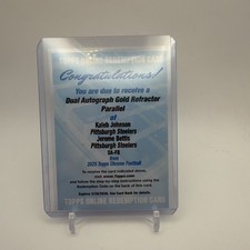 KALEB JOHNSON / JEROME BETTIS 2025 TOPPS CHROME DUAL AUTO GOLD REFRACTOR /50 