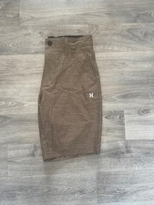 Hurley Hybrid Shorts W28 Brown Heathered Walkshorts Boardshorts
