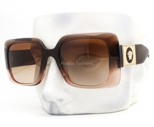 Versace Sunglasses VE4405 5332/13 Clear Brown Gradient Pale Gold Logo with Case