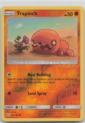 Trapinch Common Fighting SM - Cosmic Eclipse 107/236 LP 2019 sowsow Reverse Holo