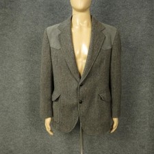 Vintage Pendleton Sport Coat Mens Size 42 100 Pure Virgin Wool Elbow Patch