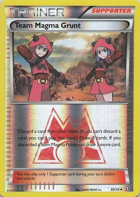 Team Magma Grunt Reverse Holo Uncommon Double Crisis 30/34 LP