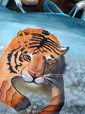 Magnifique All Leather Hand Painted Tiger Purse