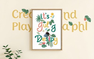Its a Good Day Botanischer Text Zitat Galerie Positive Motivation Blätter Dschungel Ha