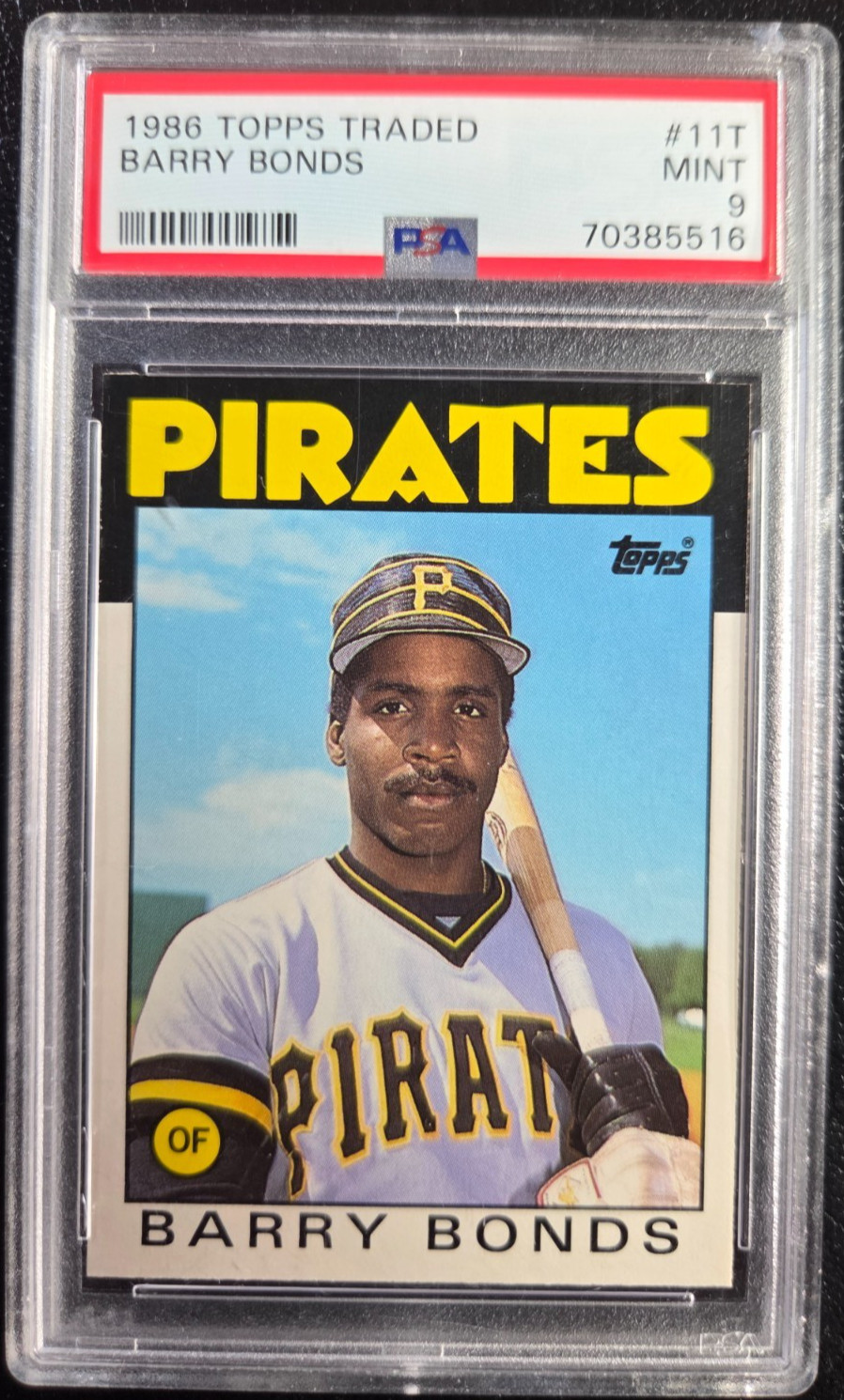 1986 Topps Traded Barry Bonds #11T PSA 9 MINT Rookie RC Pirates HOF