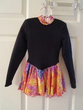 MONDOR POLARTEC ICE FIGURE SKATING RAINBOW SPARKLE DRESS GIRLS SIZE 6x to 7