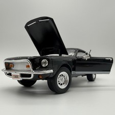 1968 Shelby GT500KR Diecast 1/24 Scale Black Muscle Car Model SS 8706