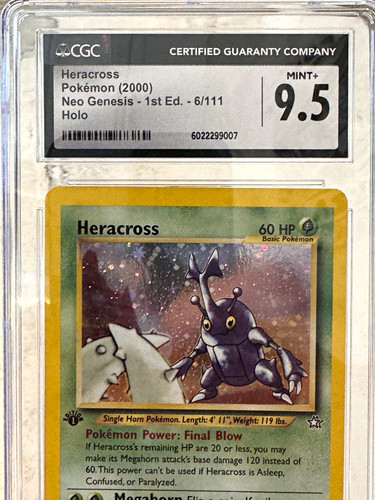 Heracross (1st Edition) graded CGC 9.5 for sale on eBay