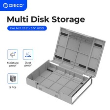 5Pack ORICO 3.5 inch HDD Hard Drive Protective Case SDD Storage Box for HDD