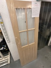 Mendes Mexicano 4L Half Glazed Glass White Oak Internal Door 35mm x 78” x 27”