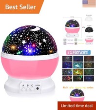 Multicolor Star Projector Night Light for Kids: 12 Modes  Easy Control