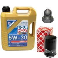 MotoröL Set 5W-30 5 Liter + ÖLfilter + Schraube FüR Audi A3 Cabriolet 1.8 2.0