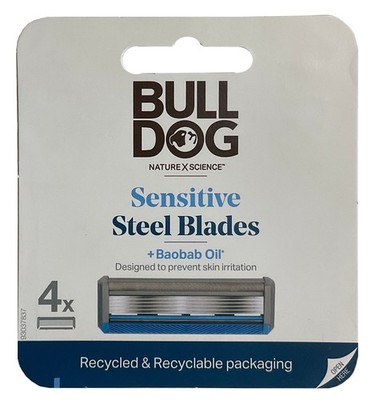 Bulldog Sensitive Steel Blades Refill - 4 count