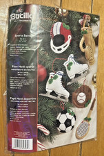 Bucilla Felt Christmas Ornaments Kit "Sports Santa" 85323 -Set of 6 -New/Sealed