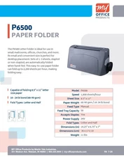 Martin Yale P6500 Desktop Paper Folder Folding Machine Letter / Half Fold Office