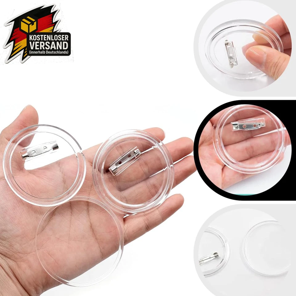 DIY Buttons Selber Machen Ohne Maschine Ansteckpins Sicherheitsnadel Acryl Für B - Bild 3 von 4