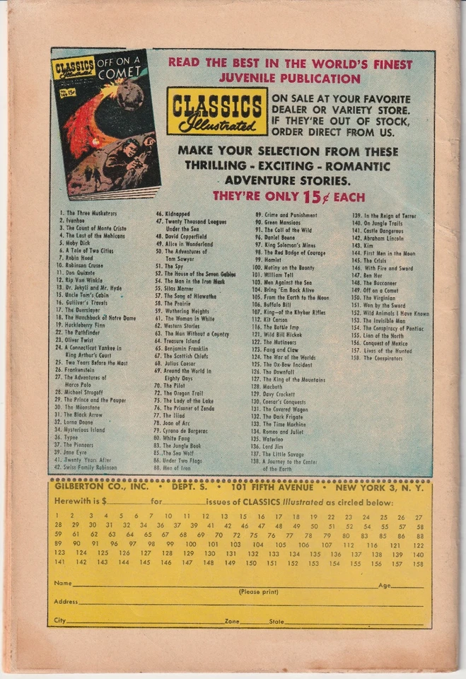 Classics Illustrated #42 Johann Wyss - Swiss Family Robinson  1962? HRN 158 - Image 2 of 4