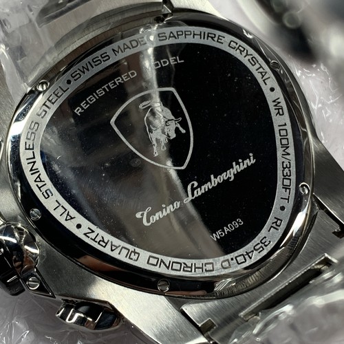 Tonino Lamborghini Jumbo Spyder Chronograph Wristwatch Stainless Black/ Red-1501 - Picture 6 of 8