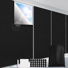 Blackout Curtains for Bedroom, Portable Black Out Window Cover Film,