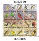 BIRDS of Lesotho Mini Sheet of 20 MINT NH