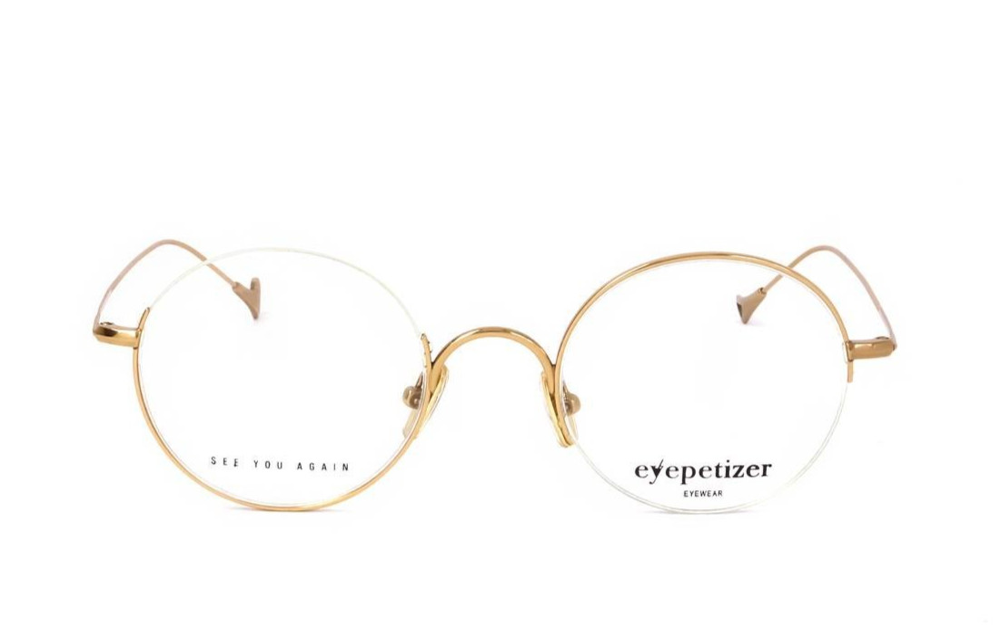 Eyepetizer Tondo lunettes de vue rondes dorées en métal élégant de haute qualité