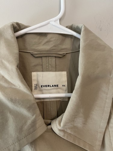 Everlane The Renew Long Trench Coat in Khaki Size XXL - Picture 6 of 14